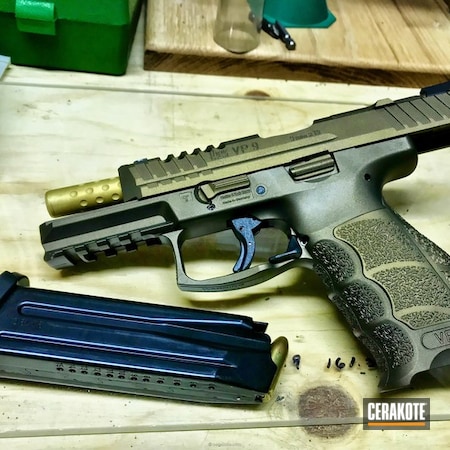 Powder Coating: Midnight Bronze H-294,HK Pistol,Two Tone,Handguns,Daily Carry,Burnt Bronze H-148,VP9,Bronze,HKVP9