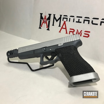 Cerakoted Glock 22 In Satin Aluminum And Sniper Grey