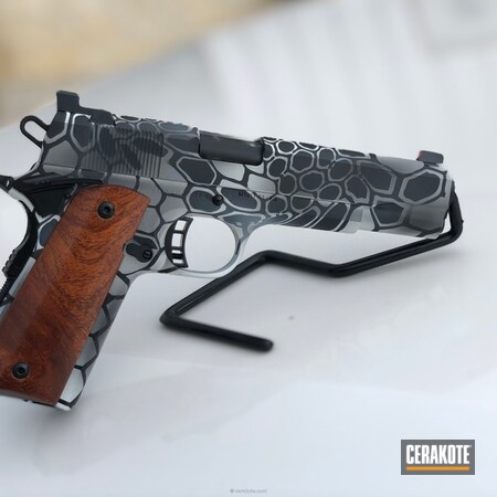 Powder Coating: Graphite Black H-146,Snow White H-136,1911,Handguns,Pistol,Snow Camo,Kryptek