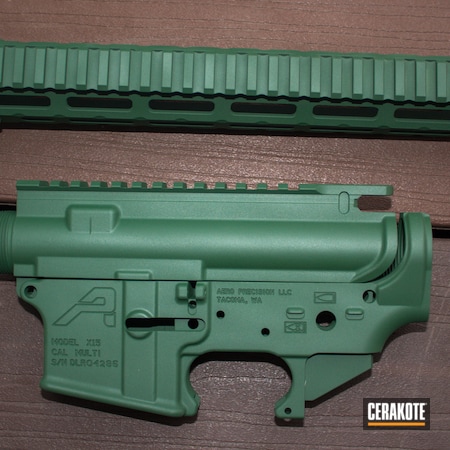 Powder Coating: JESSE JAMES EASTERN FRONT GREEN  H-400,AR-15,Gun Parts