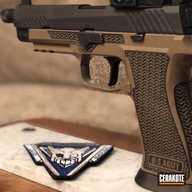 Cerakoted Sig P320 X-carry In Magpul Fde