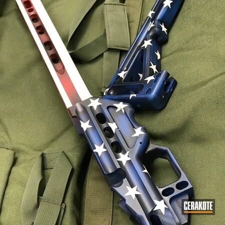 Powder Coating: NRA Blue H-171,Stormtrooper White H-297,USMC Red H-167,Chassis,American Flag,Stars and Stripes,Distressed American Flag