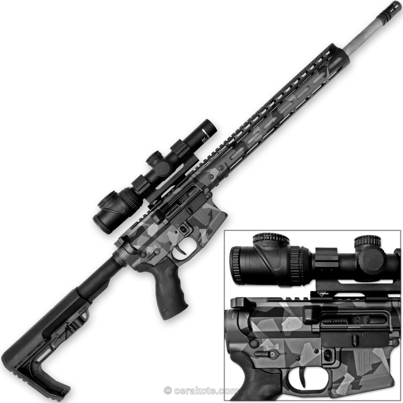 Rifle in Swedish M90 Splinter Camo by Web User | Cerakote