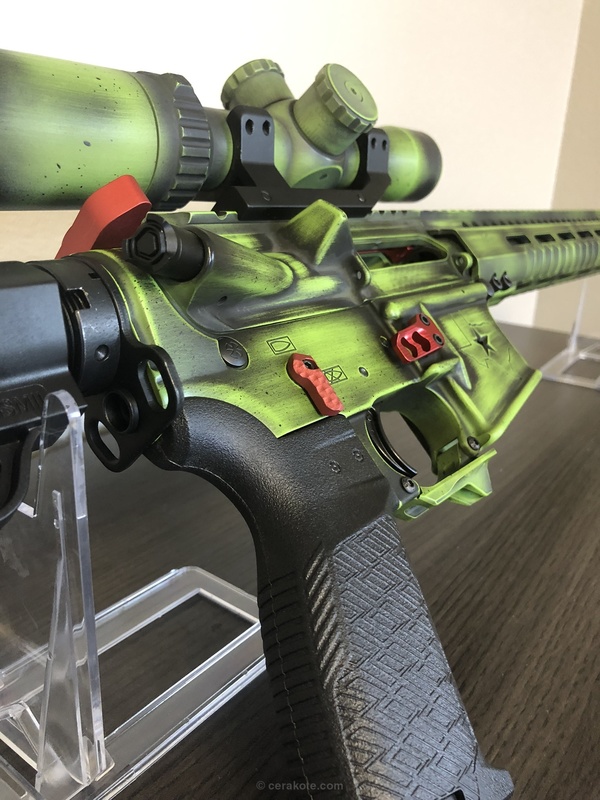 Zombie Apocalypse Themed AR-15 by Web User | Cerakote