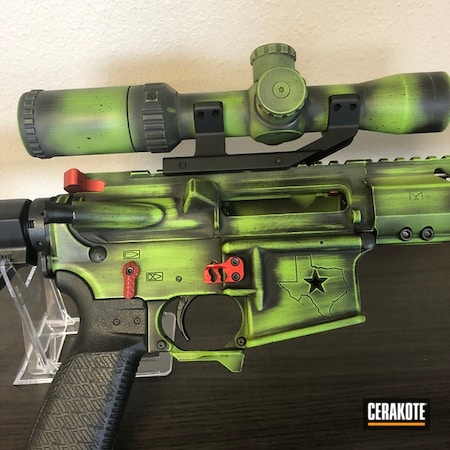 Powder Coating: Graphite Black H-146,Zombie Green H-168,Zombie,Tactical Rifle,AR-15,Zombie Apocalypse
