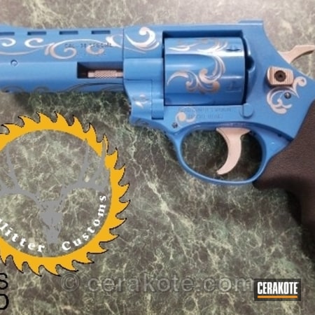 Powder Coating: Revolver,Scroll Pattern,Sea Blue H-172,EEA