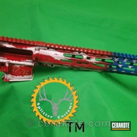 Powder Coating: NRA Blue H-171,We the people,Stormtrooper White H-297,USMC Red H-167,1776,American Flag,AR-15,Distressed American Flag,Upper / Lower / Handguard
