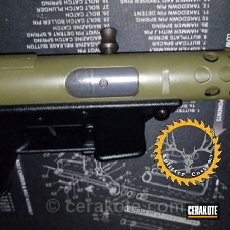 Powder Coating: 9mm,SMG,Sniper Green H-229,MICRO SLICK DRY FILM LUBRICANT COATING (AIR CURE) C-110,Tec-9