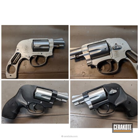 Powder Coating: Smith & Wesson,Two Tone,BLACKOUT E-100,Revolver,Restoration