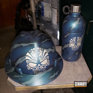 Cerakoted Matching Custom Cerakoted Hardhat And Water Bottle