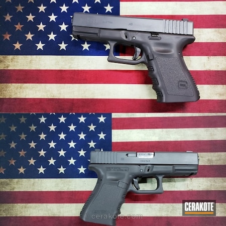Powder Coating: Glock,Pistol,BATTLESHIP GREY H-213,Sniper Grey H-234