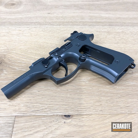 Powder Coating: Smoke E-120,Cerakote Elite Series,Frame,Handguns,Beretta 92 Pistol,Pistol,Beretta