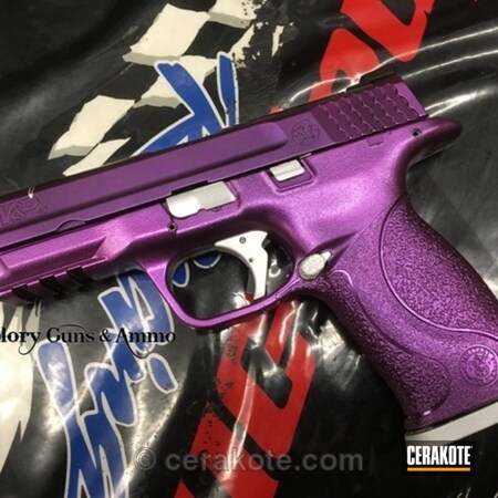 Powder Coating: Smith & Wesson M&P,Smith & Wesson,GunCandy,Gloss Black H-109,Crushed Silver H-255,Pistol,Purple Candy,Heartbeat,Carry Gun