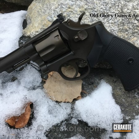 Powder Coating: Midnight Bronze H-294,Smith & Wesson,Smith & Wesson Model 15,Revolver,FUDD,Classic Gun,Night Sights,VZ Grip,Blasphemy