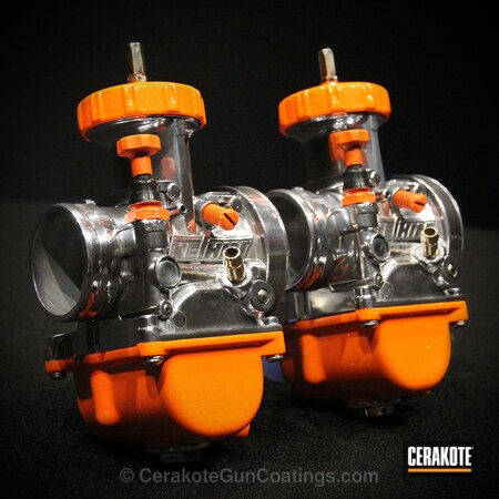 Powder Coating: High Gloss Ceramic Clear,Safety Orange H-243,ATV,Automotive,ATV Carburetor