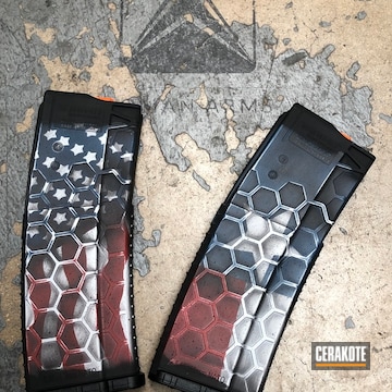 Cerakoted American And Texas Flag Themed Hexmags