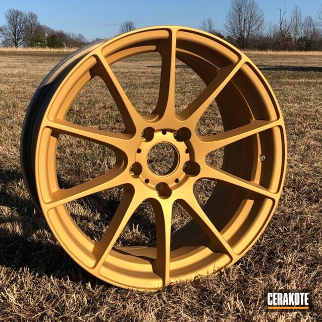 Cerakoted Custom Wheels In Cerakote H-122 Gold