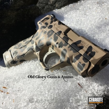 Powder Coating: Smith & Wesson,Smith & Wesson M&P Shield,M&P Shield,Cheetah,DESERT SAND H-199,Daily Carry,BENELLI® SAND H-143,Conceal Carry,Graphite Black H-146,Ladies,Copper Brown H-149,Wild,M&P Shield 9mm,Cheetah Print