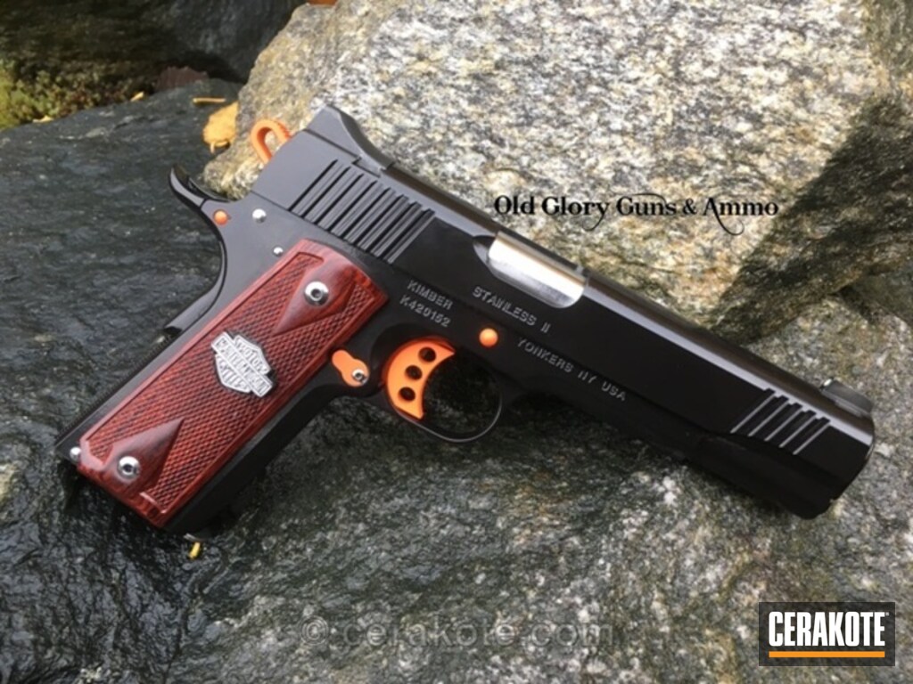 Harley Davidson Themed Kimber 1911 Handgun By Dana Ryll Cerakote