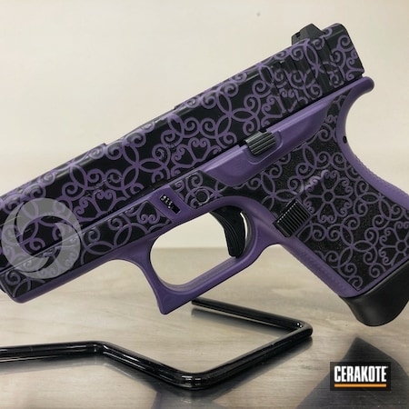 Powder Coating: Glock 43,Laser Engrave,Laserengraving,Glock,Pistol,Bright Purple H-217
