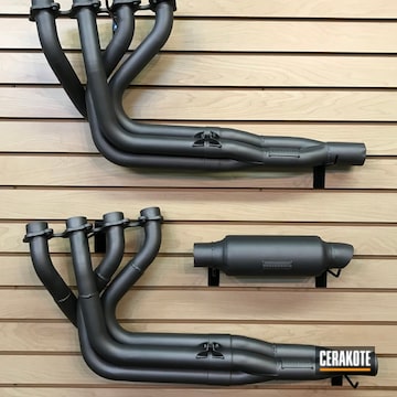 Cerakoted Headers And Exhaust Coated In Cerakote C-129 Stainless