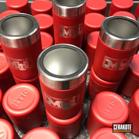 Powder Coating: Hot or Cold,Groom Gifts,Merchandise,Company Logo,RTIC,Merch,More Than Guns,Logo,USMC,Custom Tumbler Cup,Marketing,Armor Black H-190,USMC Red H-167,Group,Gift,Can Koozie