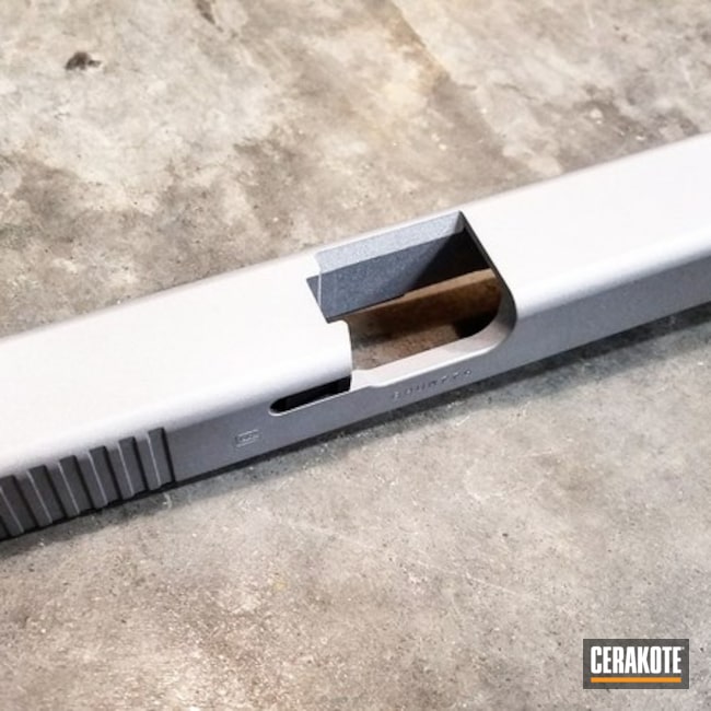 Cerakoted Glock Slide Done In Cerakote H-255 Crushed Silver