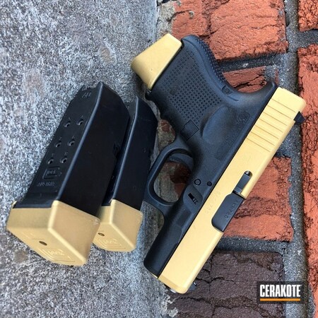 Powder Coating: Glock,Pistol,Gold H-122