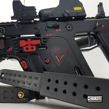 Cerakoted Gbb Kriss Vector With Red Cerakote Accents
