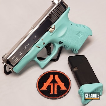 Cerakoted Glock 26 Handgun In A Cerakote Robin's Egg Blue Finish
