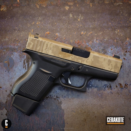 Powder Coating: Glock,Cerakote Elite Series,Handguns,Laser Imaging,Pistol,Custom Camo,Laser,FDE E-200