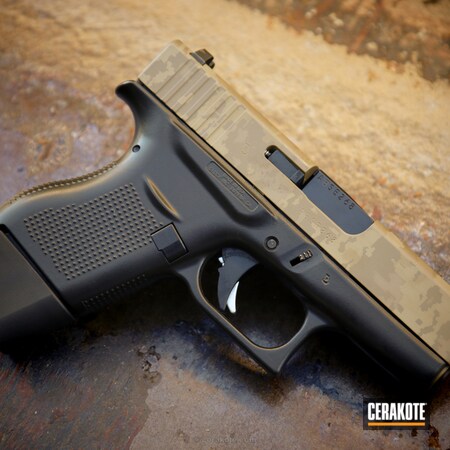 Powder Coating: Glock,Cerakote Elite Series,Handguns,Laser Imaging,Pistol,Custom Camo,Laser,FDE E-200