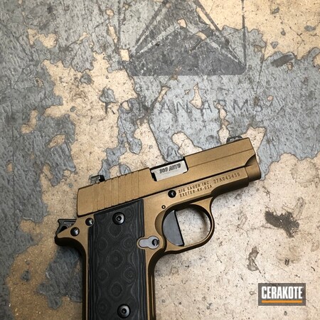 Powder Coating: BLACKOUT E-100,Sig Sauer,Handguns,Pistol,Burnt Bronze H-148,Sig Sauer P238