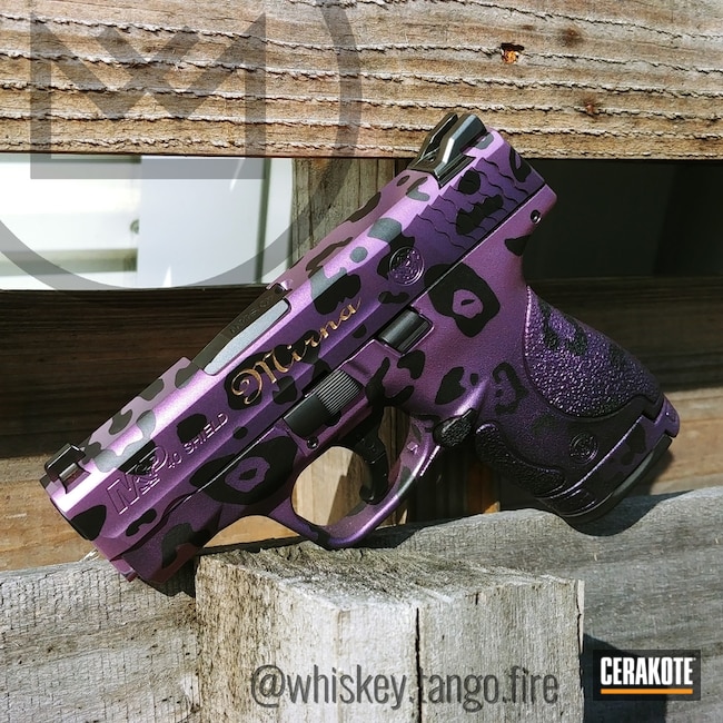Leopard Print Hand Gun 2 Leopard Print Finish on this Smith & Wesson Handgun by Web User Cerakote