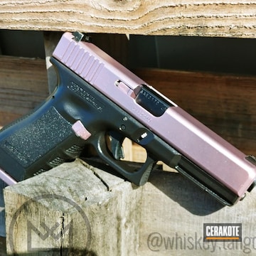 Cerakoted Glock Handgun Done In A Custom Rose Gold Finish