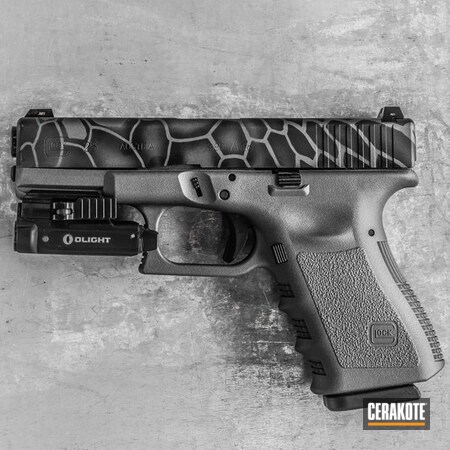 Powder Coating: Graphite Black H-146,Glock,Pistol,Custom Mix,Glock 25,Tungsten H-237,Kryptek