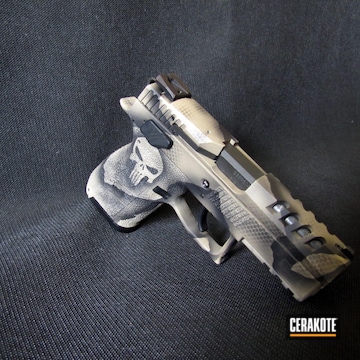 Cerakoted Punisher Themed Cz 75 Handgun