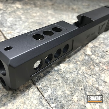 Cerakoted Glock Slide Done In H-146 Graphite Black