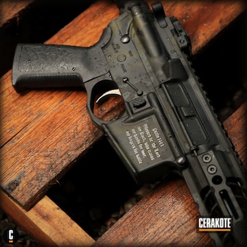 Cerakoted Spike's Tactical Ar Pistol In Black Multicam