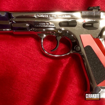 Powder Coating: Pistol,CZ,HIGH GLOSS ARMOR CLEAR H-300,FIREHOUSE RED H-216