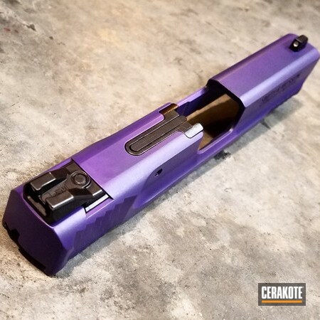 Powder Coating: Slide,Smith & Wesson M&P,Smith & Wesson,Ladies,Girls Gun,Girls,Daily Carry,Bright Purple H-217,Gun Parts,Smith & Wesson M&P Shield EZ