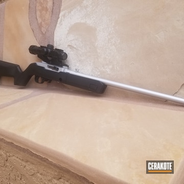 Cerakoted Ruger Takedown Rifle Done In H-151 Satin Aluminum