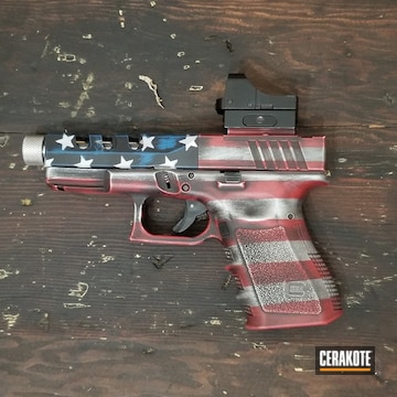 Cerakoted American Flag Coated Glock 23 Handgun