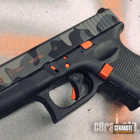 Powder Coating: Hunter Orange H-128,Graphite Black H-146,Glock,Handguns,Pistol,Glock 27,Color Fill,Tungsten H-237