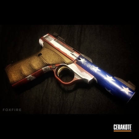 Powder Coating: Midnight Bronze H-294,NRA Blue H-171,BLACKOUT E-100,Pistol,Stormtrooper White H-297,American Flag,FIREHOUSE RED H-216,Browning Buckmark,Browning