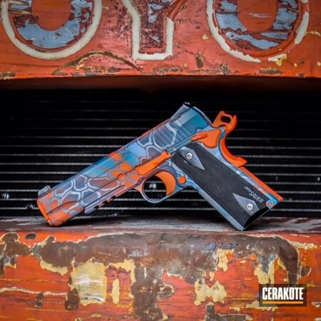 Powder Coating: Hunter Orange H-128,9mm,1911,Sig Sauer,Pistol,Blue Titanium H-185,Custom Camo,SAVAGE® STAINLESS H-150,Kryptek