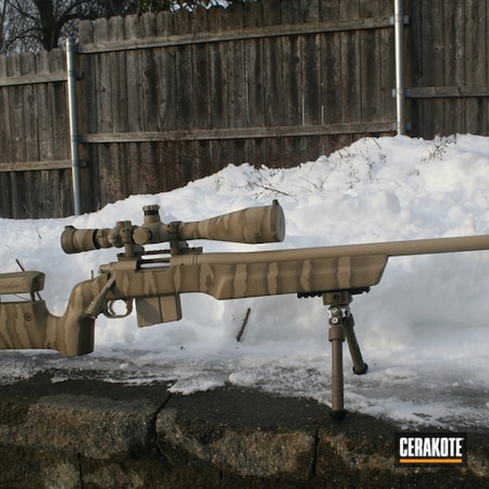 Powder Coating: DESERT SAND H-199,Remington,Snakeskin Camo,Bolt Action Rifle,MAGPUL® FLAT DARK EARTH H-267