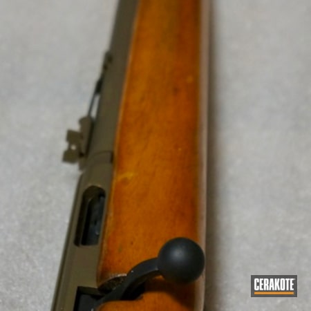 Powder Coating: Old Gun,Graphite Black H-146,22 Long Rifle,Burnt Bronze H-148,Bolt Action Rifle,Restoration
