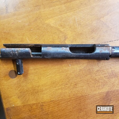 Powder Coating: Graphite Black H-146,Before and After,Rifle,Bolt Action Rifle