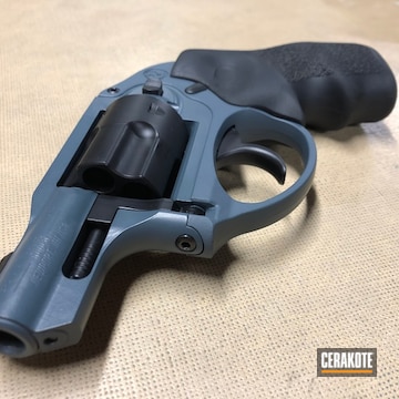 Cerakoted Two Toned Revolver In Graphite Black And Jesse James Cold War Grey